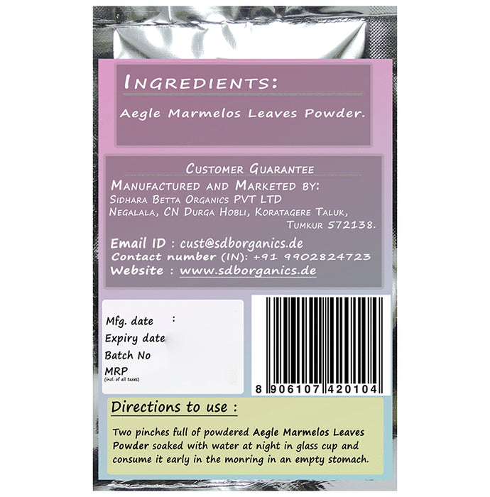 Sidhara Betta Herbals Aegle Marmelos Leaves Powder