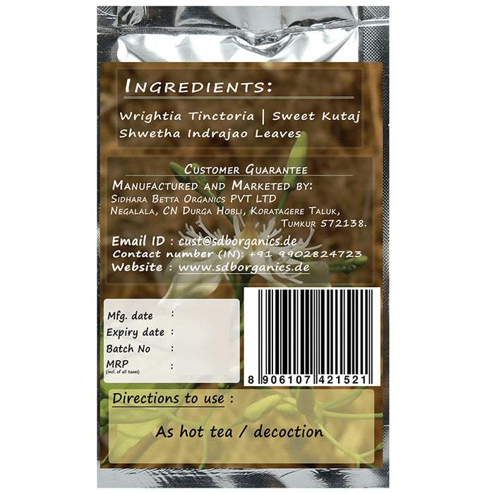 Sidhara Betta Herbals Wrightia Tinctoria Shwetha Indrajao Powder