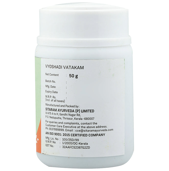 Sitaram Ayurveda Vyoshadi Vatakam(50gm Each)