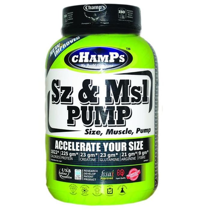 Champ's Sz & Msl Pump Vanilla with Gym Bag Free - Classic Derma