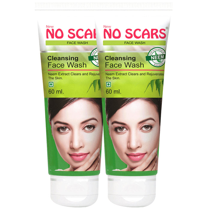 NO Scars Cleansing Face Wash with Eminence of Neem Extract - Classic Derma