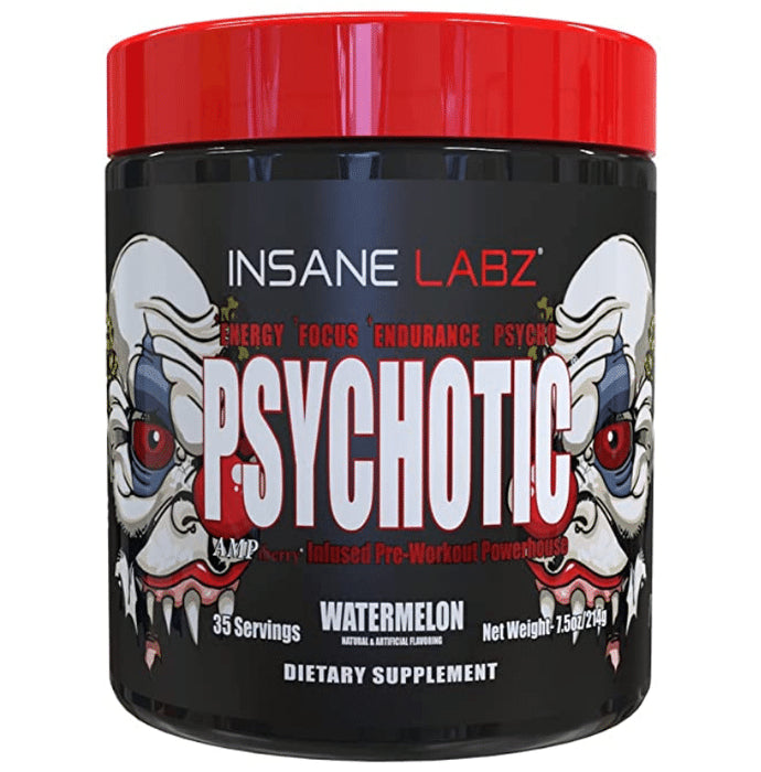 Insane Labz Psychotic Infused Pre-Workout Power House Powder Watermelon - Classic Derma