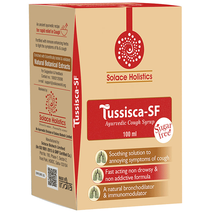 Solace Holistics Tussisca SF Cough Syrup Sugar Free