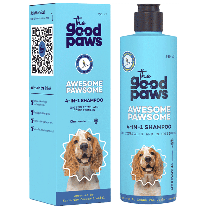 The Good Paws Awesome Pawsome 4-in-1 Dog Shampoo - Classic Derma