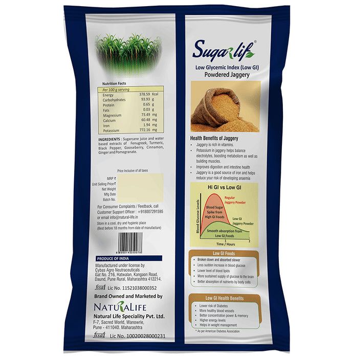 Sugarlif Low Glycemic Jaggery Powder (500gm Each)