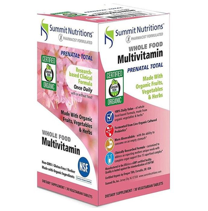 Summit Nutritions Prenatal Total Organic Multivitamins Tablet - Classic Derma