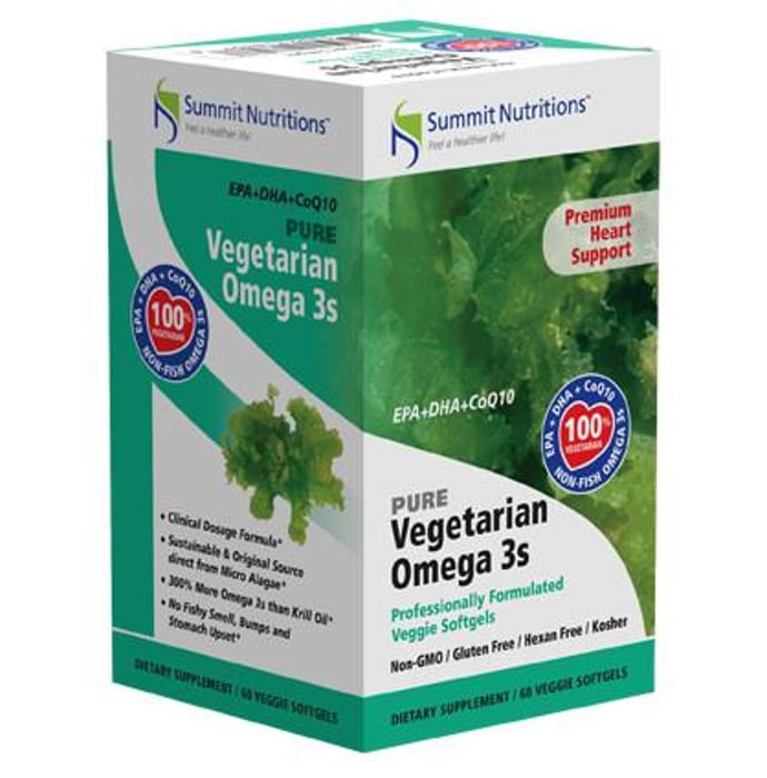 Summit Nutritions Pure Vegetarian Omega 3S Softgel - Classic Derma
