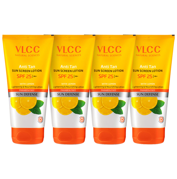 VLCC Anti Tan Sun Screen Lotion(150ml Each) SPF 25 PA+ - Classic Derma