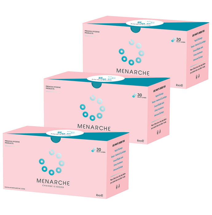 Menarche Super Soft Daily Use Panty Liners (30 Each) Large - Classic Derma