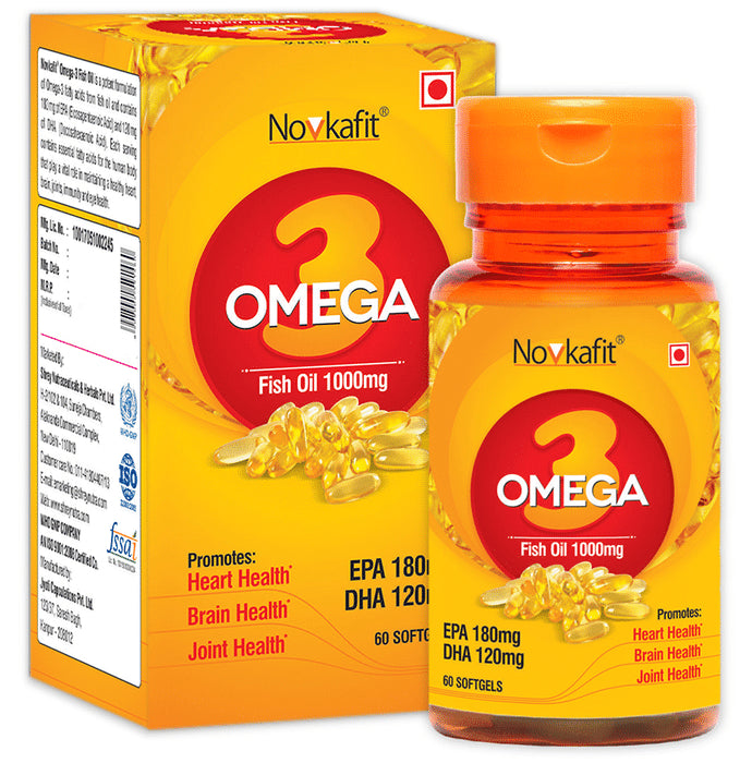Novkafit Omega 3 Fish Oil 1000mg Softgels - Classic Derma