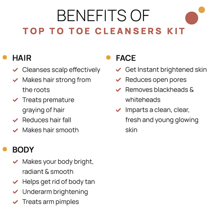 The Tribe Concepts Top to Toe Cleansers Kit 600gm In Packet