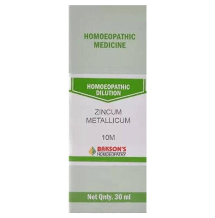 Bakson's Homeopathy Zincum Metallicum Dilution 10M - Classic Derma