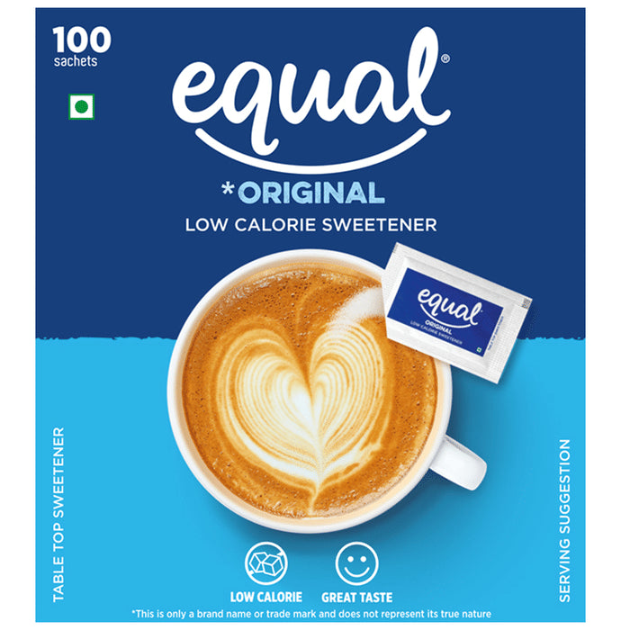 Equal Original Low Calories Sweetener Sachet (100 Each) - Classic Derma