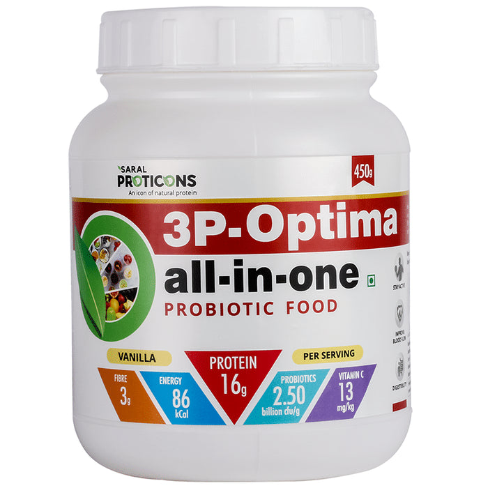 Saral Proticons 3P-Optima All-In-One Probiotic Food Powder Vanilla - Classic Derma