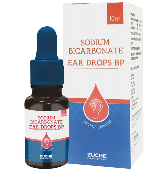 Zuche Sodium Bicarbonate Ear Drop BP Glass Container with Dropper - Classic Derma