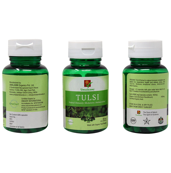 Umalaxmi Organics Tulsi Veg Capsules