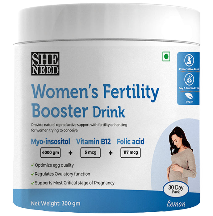 SheNeed Women’s Fertility Booster Drink Lemon - Classic Derma