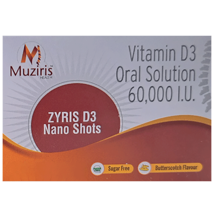 Zyris D3 Nano Shots (5ml Each) Butterscotch Sugar Free - Classic Derma