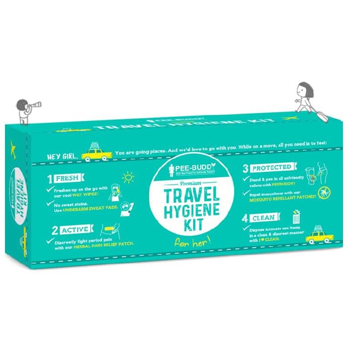PeeBuddy Premium Travel Hygiene Kit for Her - Classic Derma