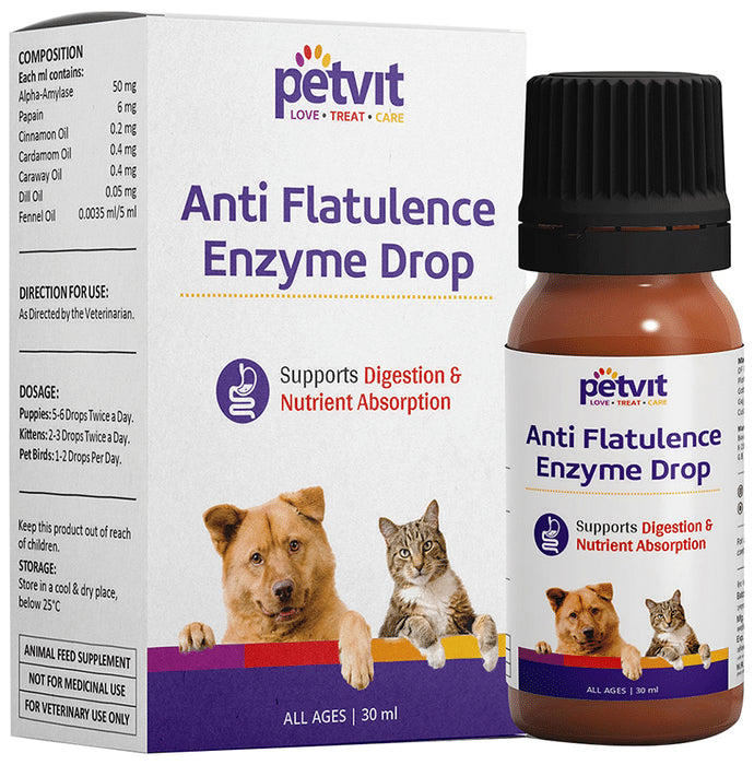 Petvit Anti Flatulence Enzyme - Classic Derma