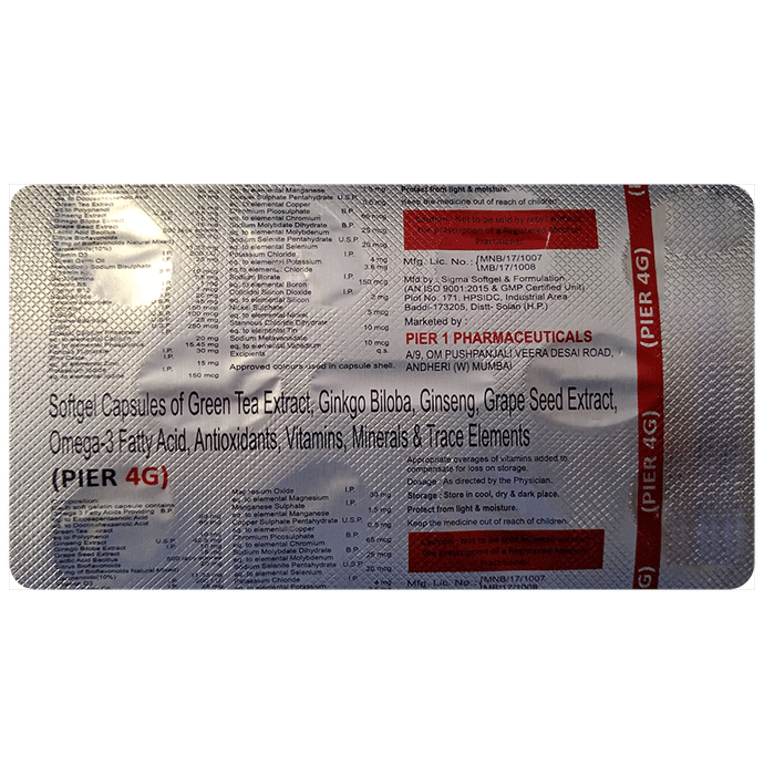 Pier 4G Soft Gelatin Capsule - Classic Derma
