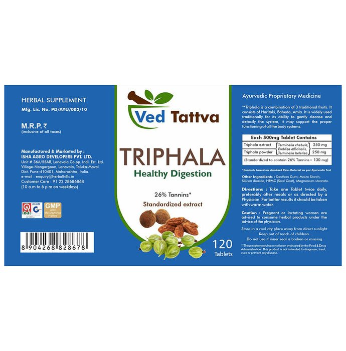 Ved Tattva Triphala Healthy Digestion Tablet