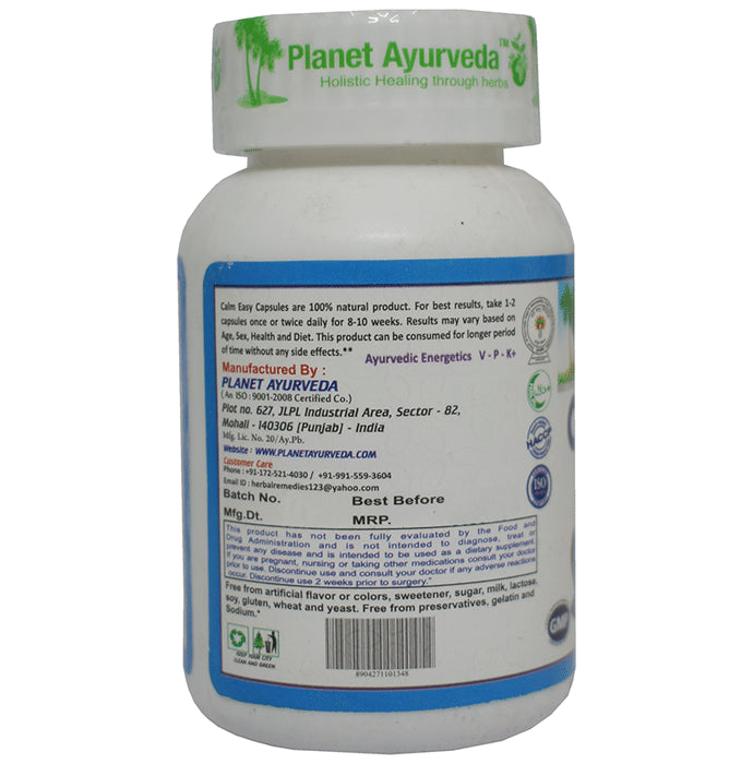 Planet Ayurveda Calm Easy Vege Capsule