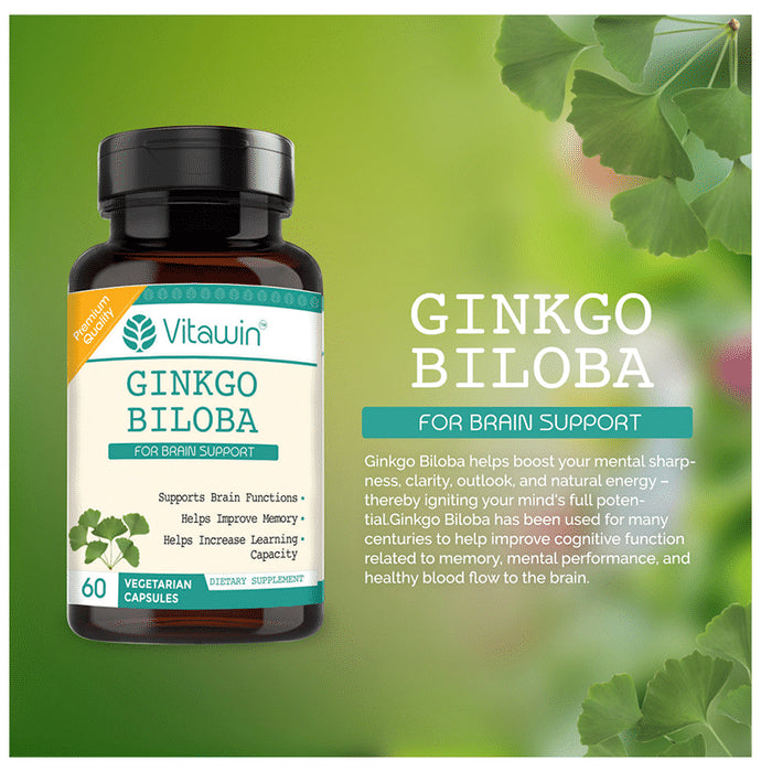 Vitawin Ginkgo Biloba 500mg Vegetarian Capsule