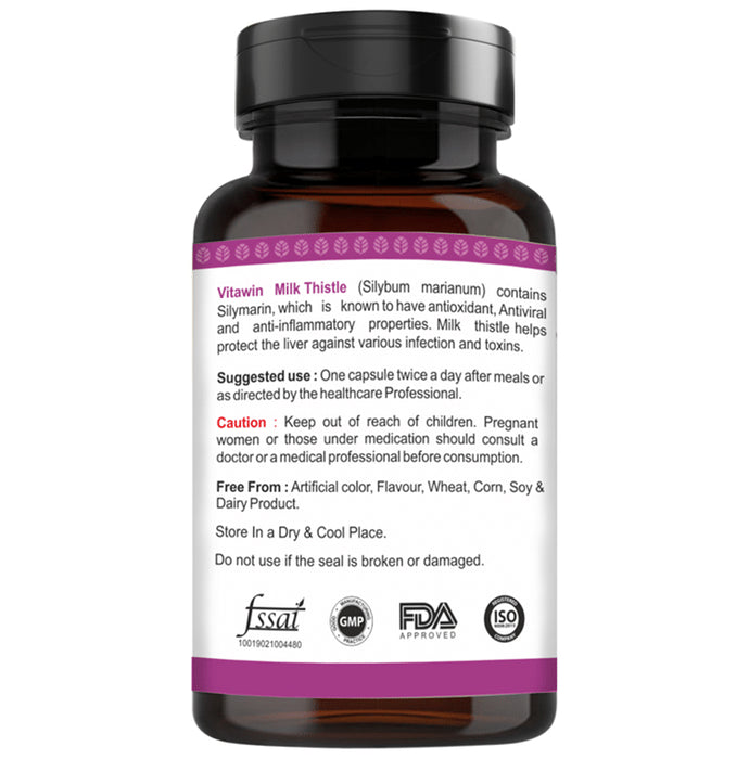 Vitawin Milk Thistle 500mg Vegetarian Capsule