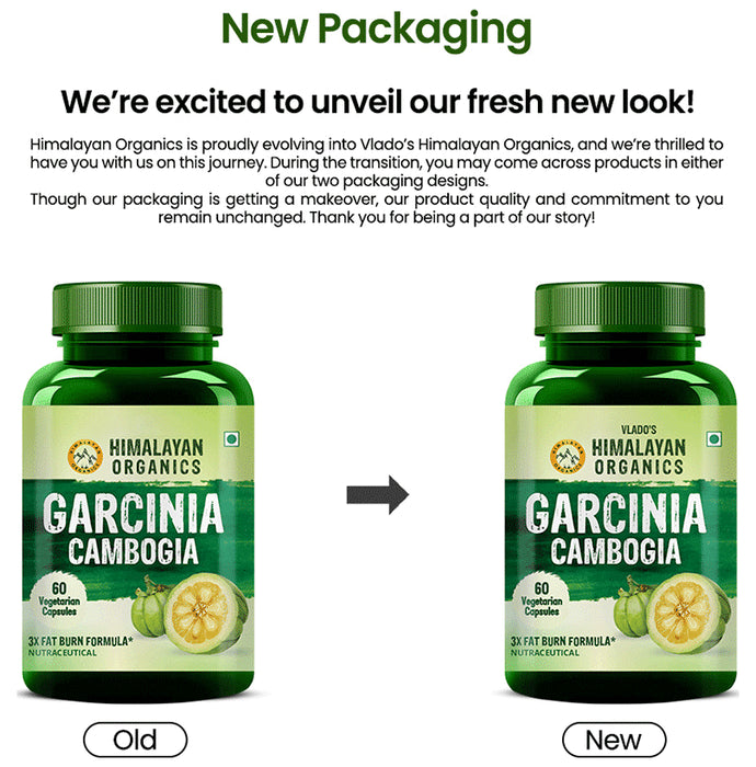 Vlado's Himalayan Organics Garcinia Cambogia Vegetarian Capsule | Weight Loss Management, Fat Burner