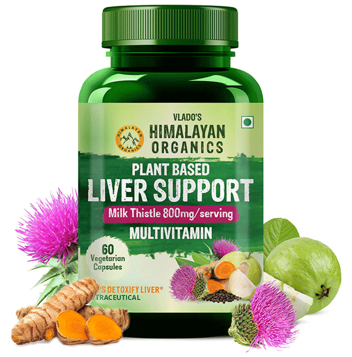 Vlado's Himalayan Organics Plant Based Liver Support with Milk Thistle Vegetarian Capsule