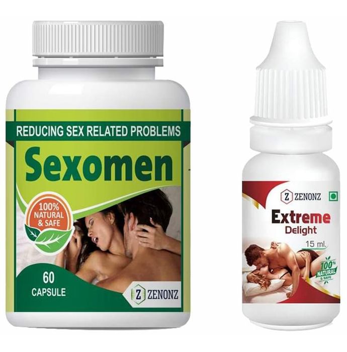 Zenonz Combo Pack of Sexomen 60 Capsules & Extreme Delight 15ml - Classic Derma
