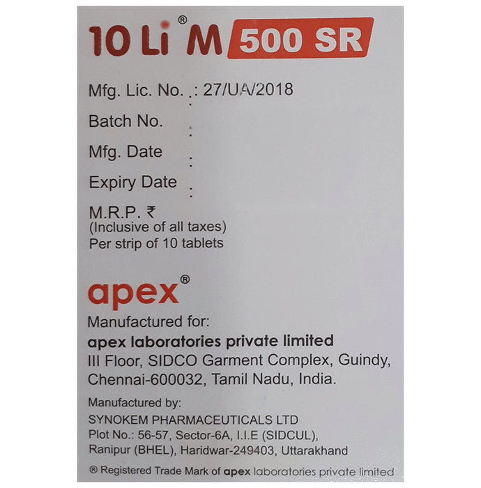 10 LI M 500 SR Tablet