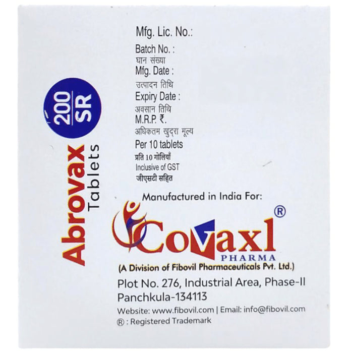 Abrovax 200mg Tablet SR