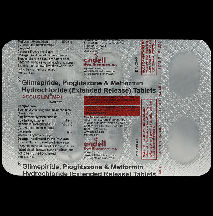 Accuglim MP 1mg/500mg/15mg Tablet