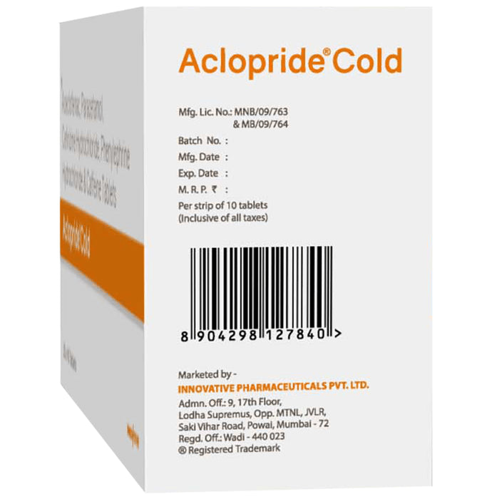 Aclopride-Cold Tablet