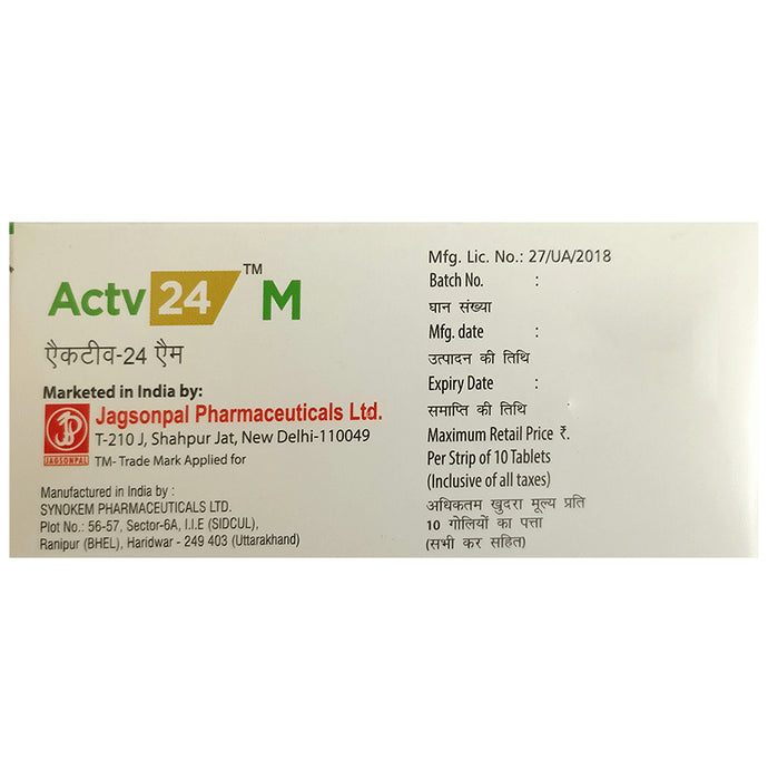 Actv 24 M Tablet