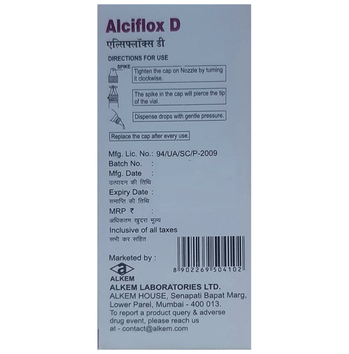Alciflox D Eye/Ear Drops
