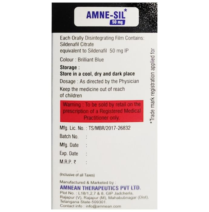 Amne-Sil 50mg Orally Disintegrating Strip