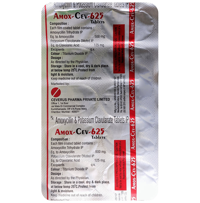 Amox-Cev 625 Tablet