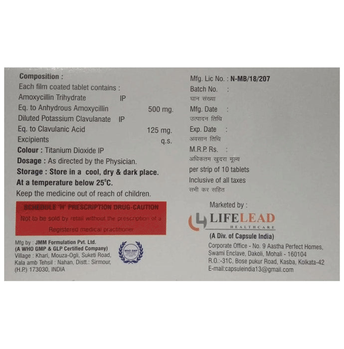 Amoxylead 625 Tablet