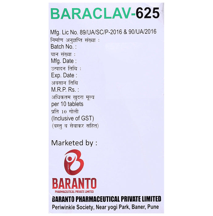 Baraclav 625 Tablet