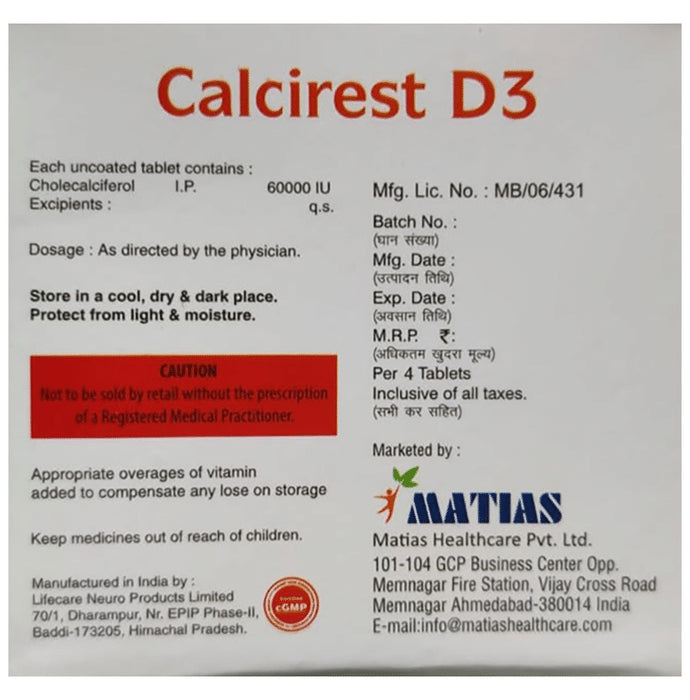 Calcirest D3 Tablet