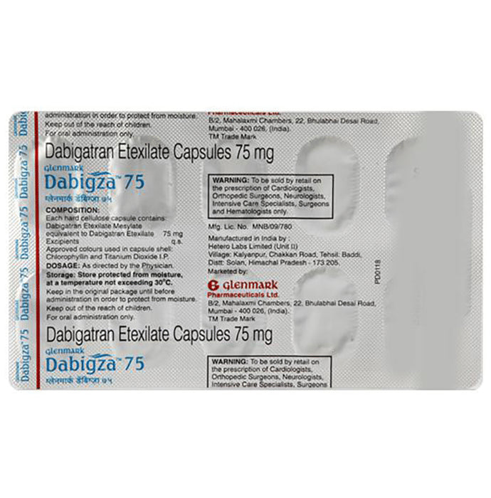 Dabigza 75mg Capsule
