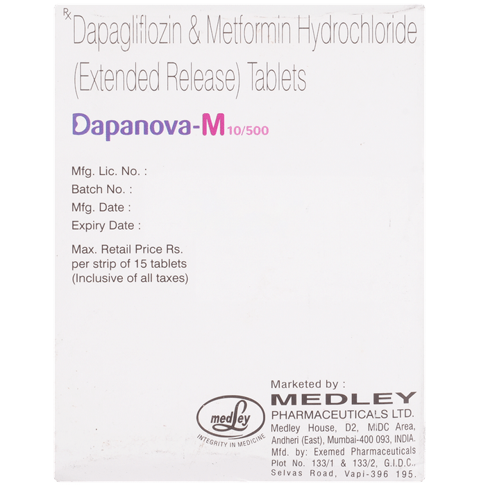 Dapanova M 10mg/500mg Tablet