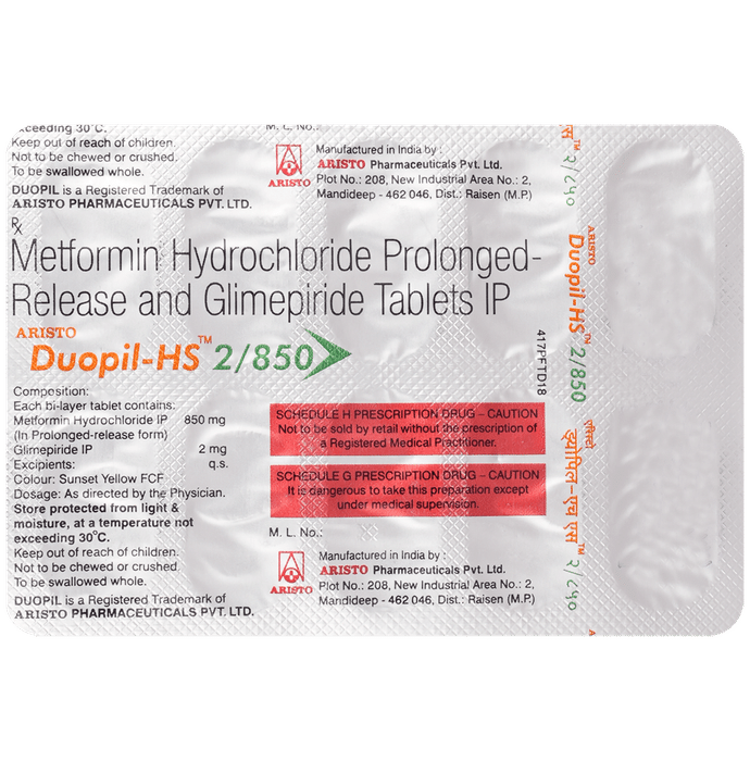 Duopil-HS 2/850 Tablet PR