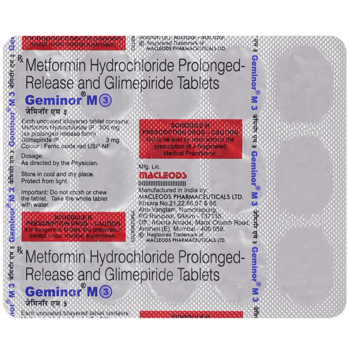 Geminor M 3mg/500mg Tablet