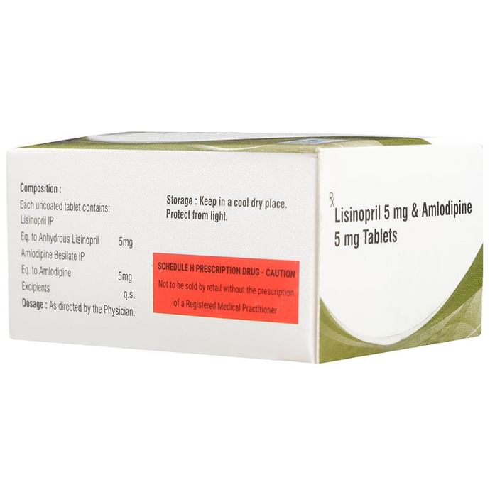 Genericart Amlodipine+Lisinopril 5mg/5mg Tablet