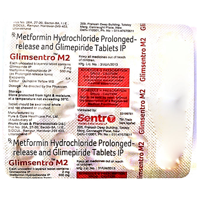 Glimsentro M2 Tablet PR - Classic Derma