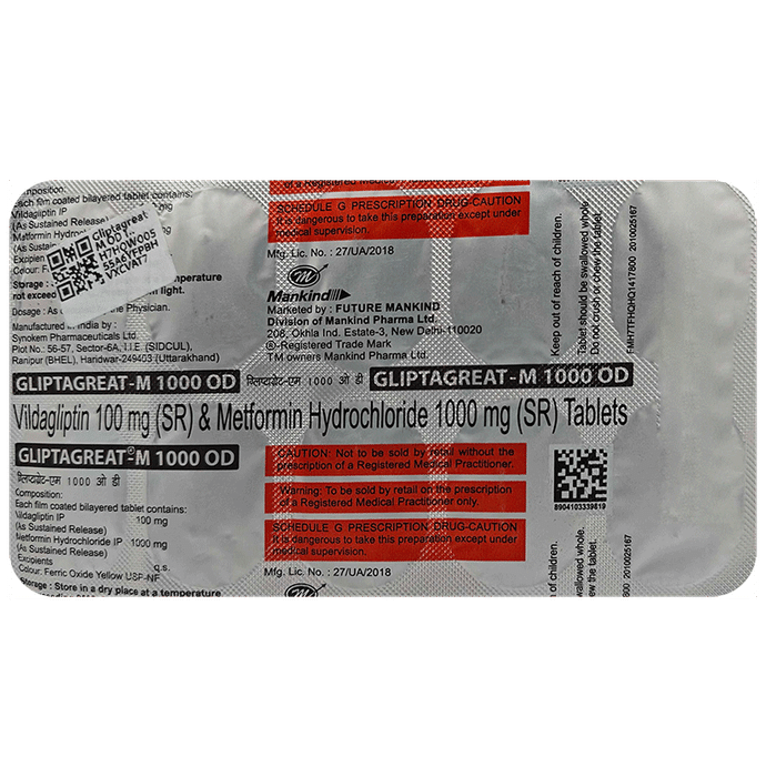 Gliptagreat-M 1000 OD Tablet